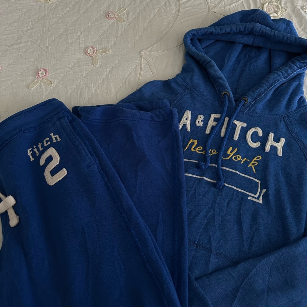 Abercrombie & Fitch Blue Track Pants and Hoodie Set
